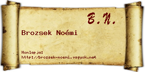 Brozsek Noémi névjegykártya