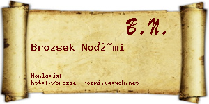 Brozsek Noémi névjegykártya